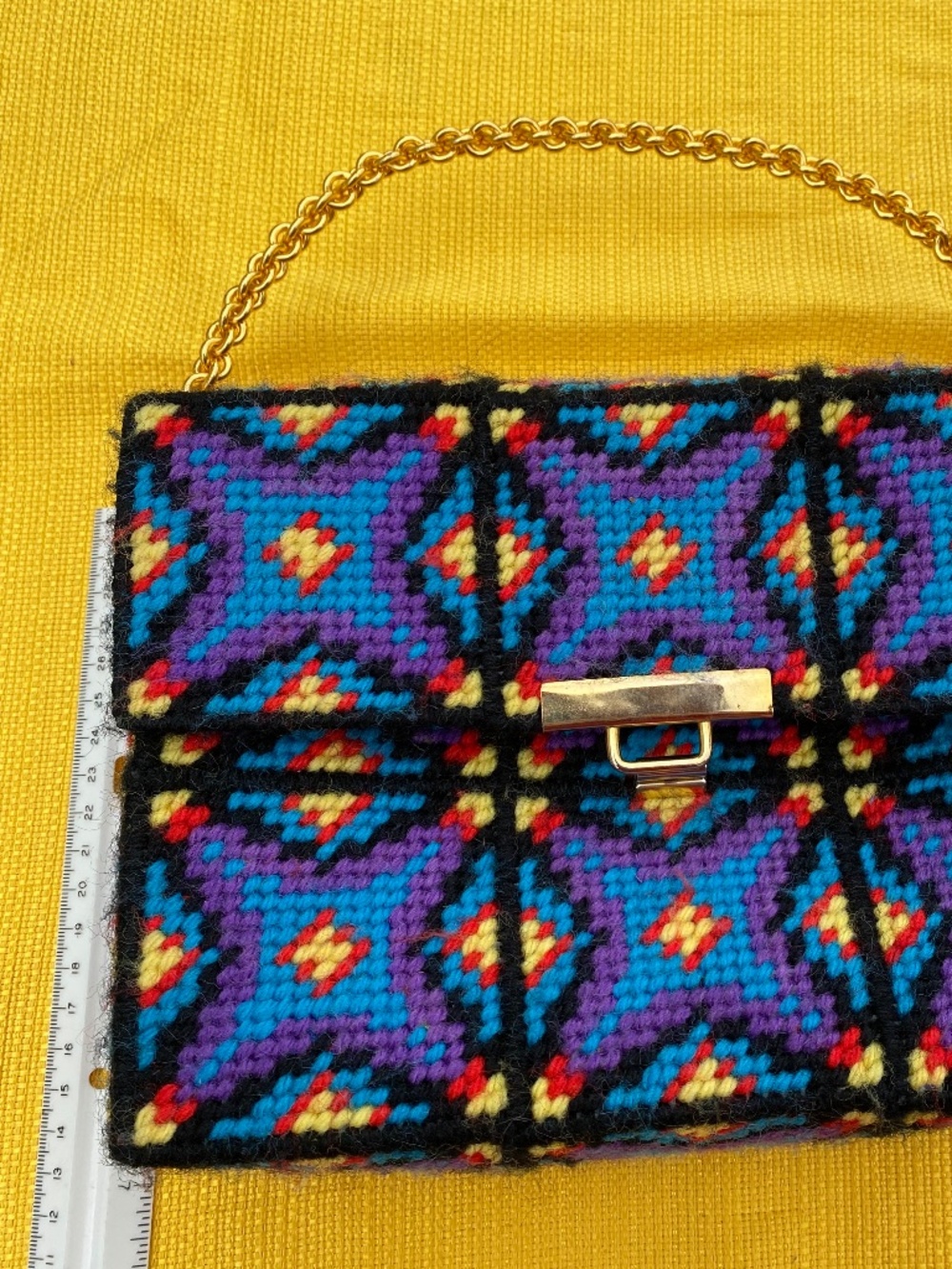 Vintage Needlepoint Handbag, Vibrant!